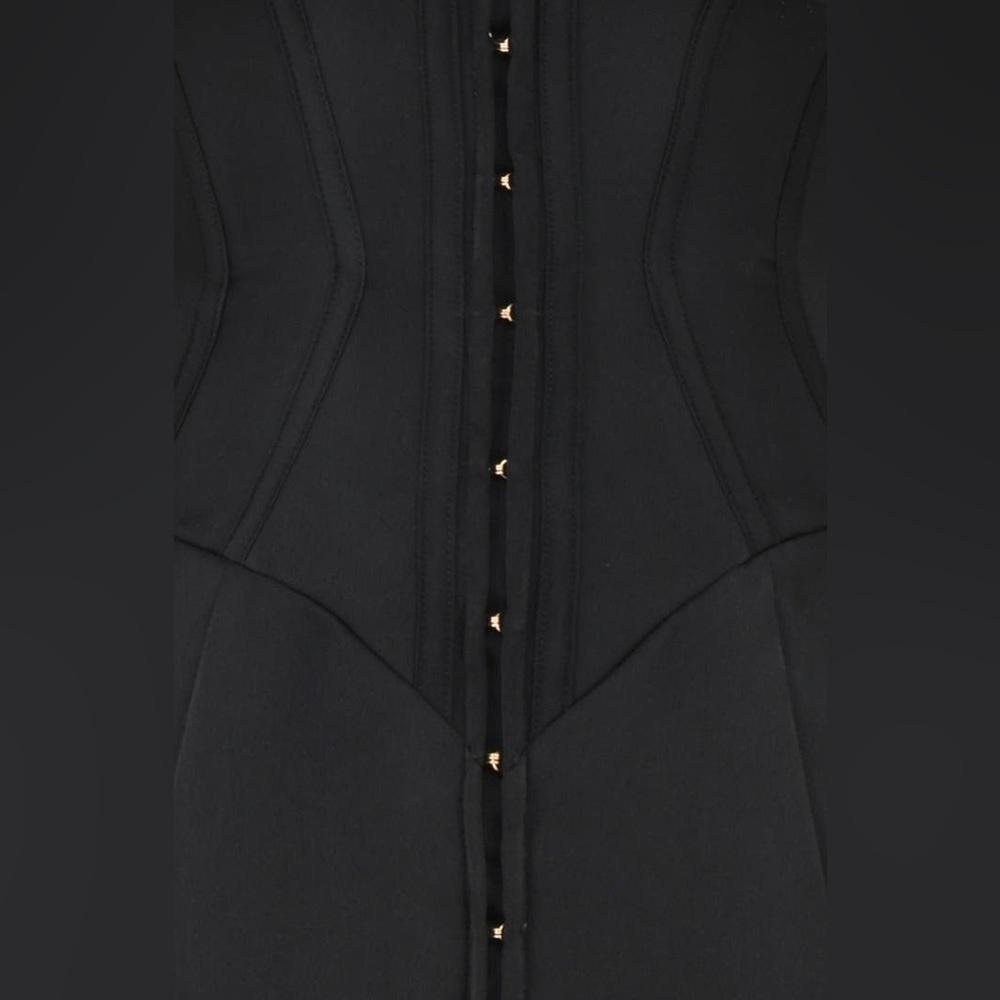 Black Satin Dress / House of CB / New with Tag 🏷️ & Original Box / MEDIUM - Picture 11 of 13